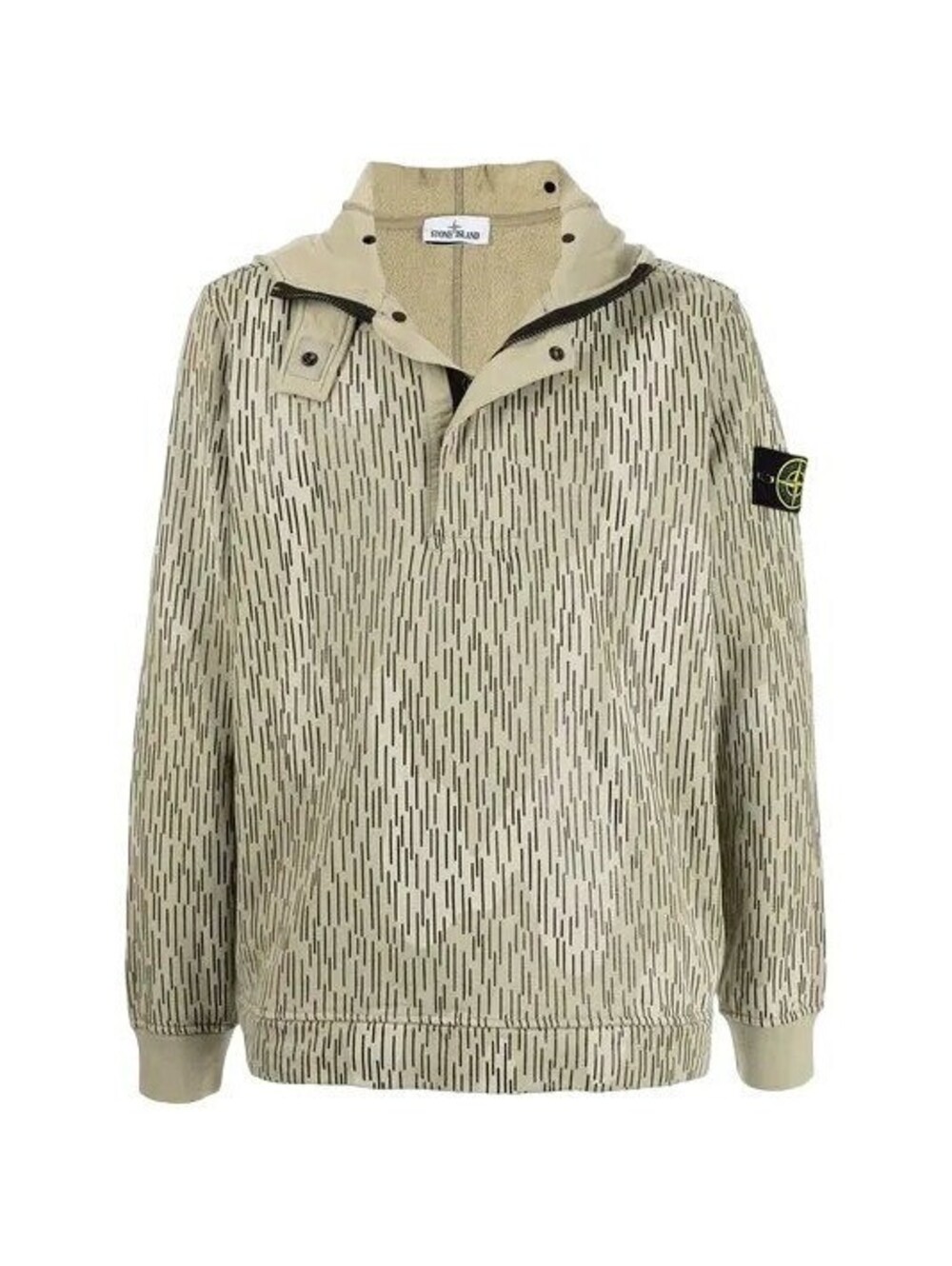 NEW Stone Island Light Tan Camouflage Print Cotton Hoodie Small